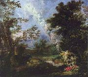Michael Willmann Landscape with the Dream of Jacob painting